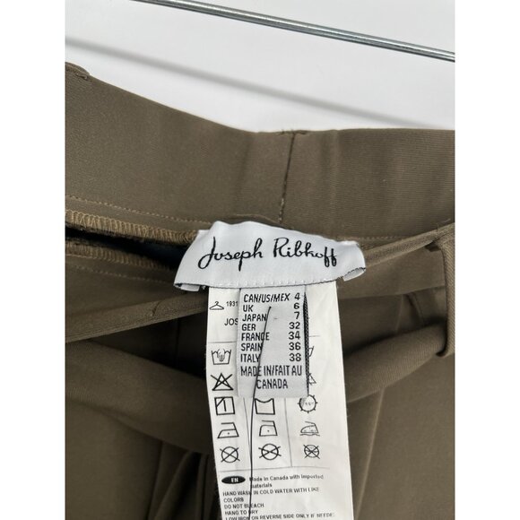 NWT Joseph Ribkoff Tie Belted pants Khaki Green Size 4 - Picture 6 of 9